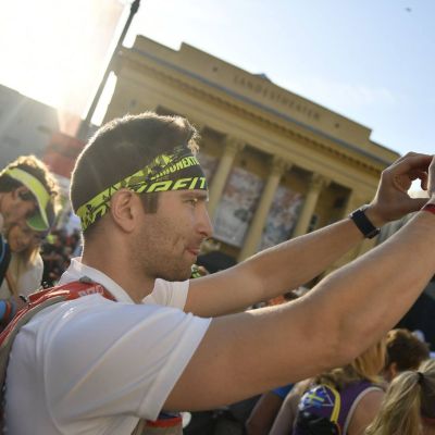 Jemand macht ein Foto von Bart, während Bart ein Foto von Bart macht. Coole Aufnahme der Sportograf-Kollegen :-)