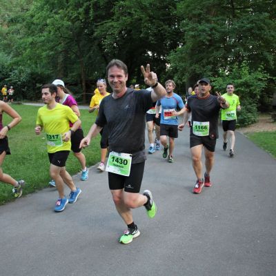 Team-Doc Thomas hat Freude bei seinem "lockeren Lauf".