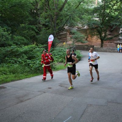 Stefan auf der Zielgeraden der 6,6 km Strecke.