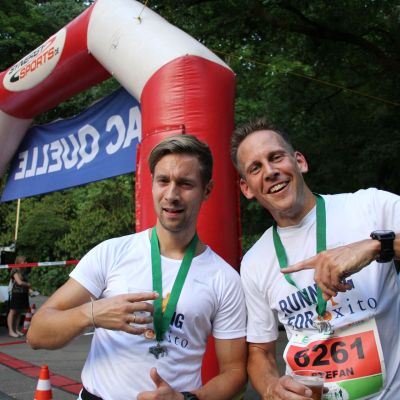 So ganz kann es Markus noch nicht glauben. Er hat einen richtig guten Lauf hingelegt.