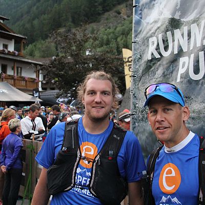 7 Uhr, das Team "exito Gipfelstürmer" ist bereit für 38,5 KM Trail-Action!