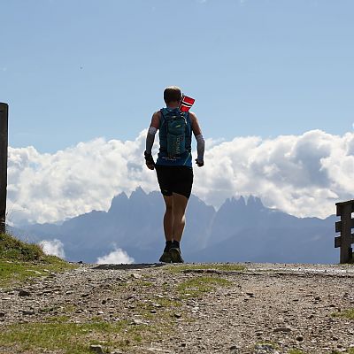 Ein Norweger auf den Alpen-Trails.