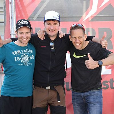 April 2018: Die exito Gipfelstürmer Trailrunning-Crew nach der erfolgreichen Teilnahme beim Innsbruck Alpine Trailrun Festival.