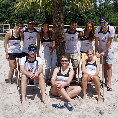 Juli 2018: Unsere "Beach e's" beim Bavarian Beach Cup in München. 
