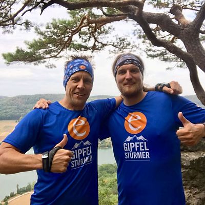 August 2018: Ultrarunner Stefan und Trailfreund Lars beim Abschlusstraining für den "Transalpine Run". Die beiden Trailrunner gingen beim "TAR" als Team "exito Gipfelstürmer" an den Start. 