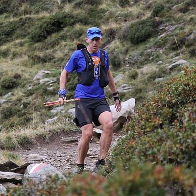 September 2018, Transalpine Run: An der Hirzerhütte auf dem Weg nach Sarnthein.