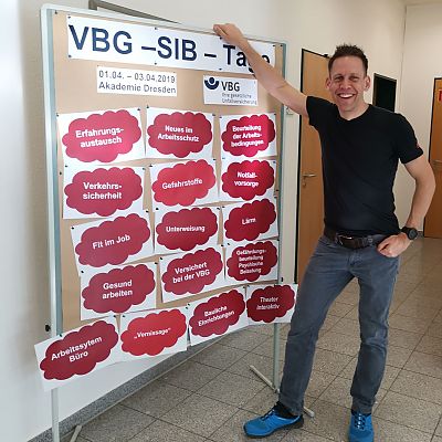 April 2019: Auffrischung für unseren "Sicherheitsbeauftragten". Für Stefan stehen die "VBG SIB-Tage" im schönen Dresden auf dem Programm.