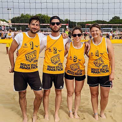 September 2019: Mizuno Beach Volley Marathon. Team "Beach-e's".