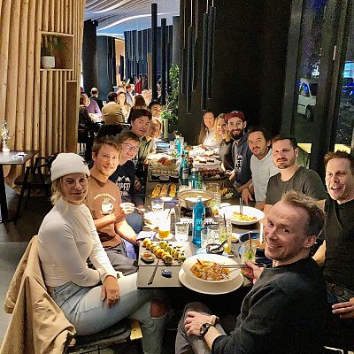 November 2021: Gemeinsames Abendessen mit unserem Kunden Blue Tomato im Fujiyama Restaurant in Nürnberg.