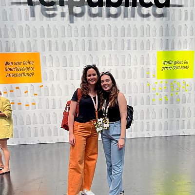 Juni 2023: Alina und Victoria sind für 3 Tage auf der re:publica in Berlin, dem Festival für die digitale Gesellschaft.