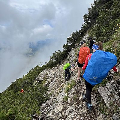 Juli 2023: Wander-Wochenende am Brünnstein im Mangfallgebirge und gleichzeitig 15. Vorbereitungstour auf die 6. #exitoAlpenCross Etappe.