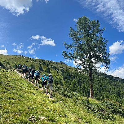 Knackiger Aufstieg zum Passo die Scengio, dem Übergang ins Valle di Lei.