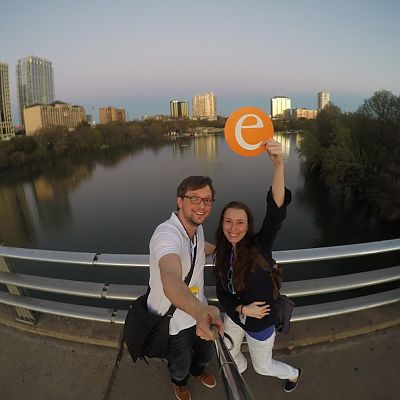 März 2016, Austin (USA): Kerstin und Peter beim Kreativ-Festival SXSW.