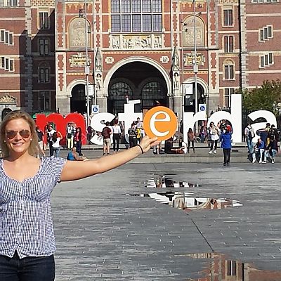 Oktober 2014, Amsterdam: Für unsere Katrin ist das "e" ein regelmäßiger Begleiter - am Wochenende waren die beiden in der Hauptstadt der Niederlande.