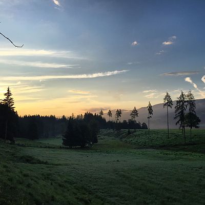 Trail-Fotograf Jochen unternimmt in der Zeit einen Morgen-Hike zwischen Sattelberg und Rössing und fängt die unglaublich schöne Morgenstimmung ein ;-)