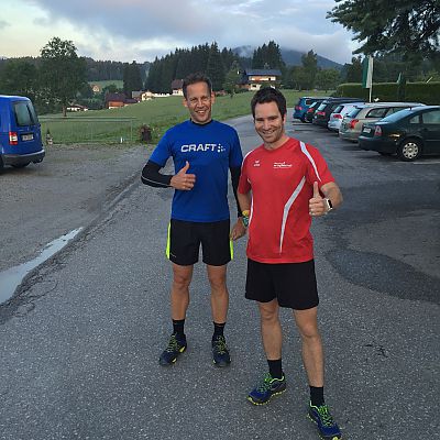 Juli 2016: Trainingseinheit für Bart und Stefan am Dachstein im Rahmen unseres Blue Tomato Besuchs.