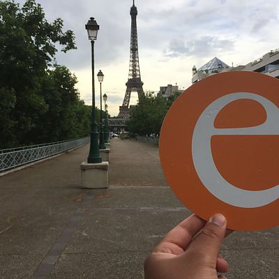 Juni 2017, Paris: Das "e" begleitet Joé in seine Heimat Frankreich.