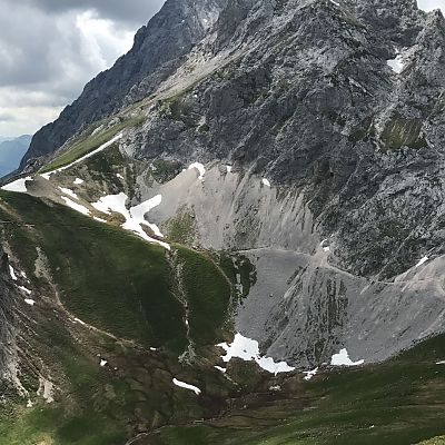 Alpines Gelände im Wettersteingebirge.