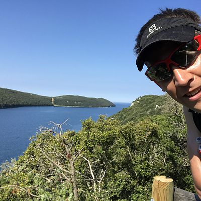 Juni 2017: Stefan trainiert am Limski Fjord in Kroatien.