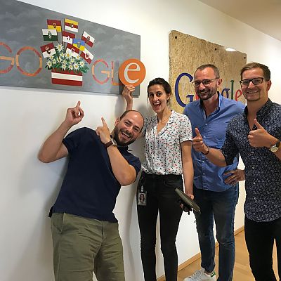 August 2017, Wien: Gemeinsames Meeting mit unserem Kunden mömax sowie mit unserem Partner Google Österreich im Wiener Google-Office.